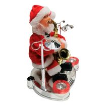 Papai Noel Musical Saxofonista Decoração Natal Diversão