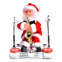 Papai Noel Musical Saxofonista Decoração Natal Diversão