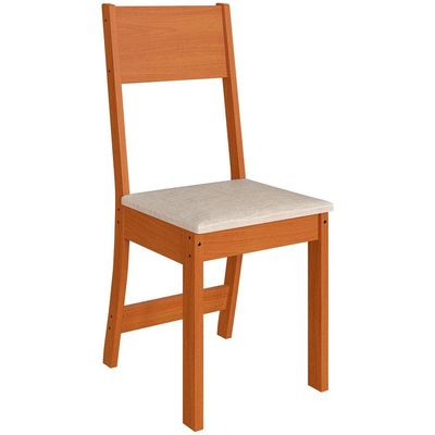 Mesa de Jantar Indekes Orquídea com 4 Cadeiras - Freijo/Off White