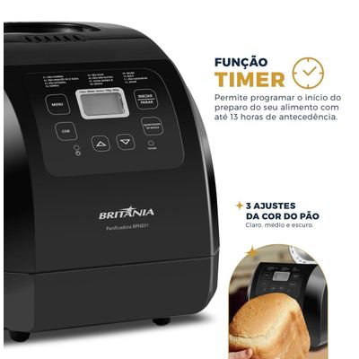 Panificadora Britânia Digital 12 Programas 3L BPNE01 220V