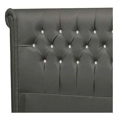 Cabeceira Queen Brescia P04 160 Cm Suede Cinza Escuro