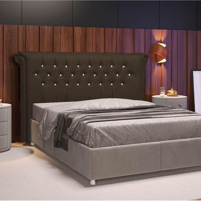 Cabeceira Queen Brescia P04 160 Cm Suede Marrom