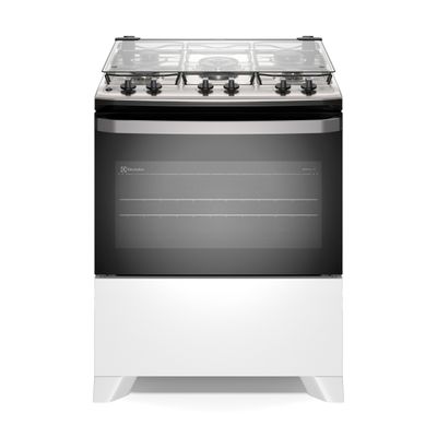 Fogão 5 bocas Electrolux Branco Efficient Mesa Inox, PerfectCook e VaporBake® (FE5IW) Bivolt