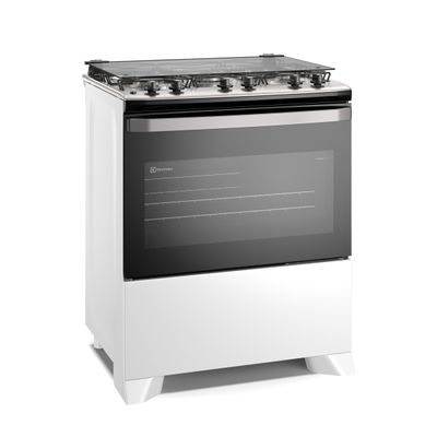 Fogão 5 bocas Electrolux Branco Efficient Mesa Inox, PerfectCook e VaporBake® (FE5IW) Bivolt