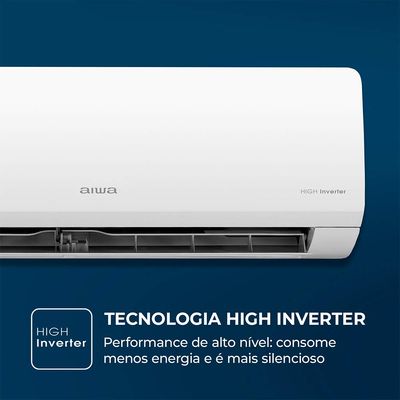 Ar-Condicionado Split Aiwa 9000 BTUs High Inverter Frio Wi-Fi Alexa e Google Assistente R32 220V