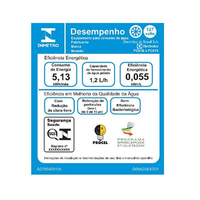 Purificador Electrolux com Compressor Experience Painel Mecânico Grafite (PC01X) 127V