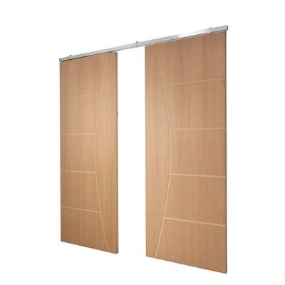 Porta Dupla De Correr P- Verniz Frisada F10 - 210x180