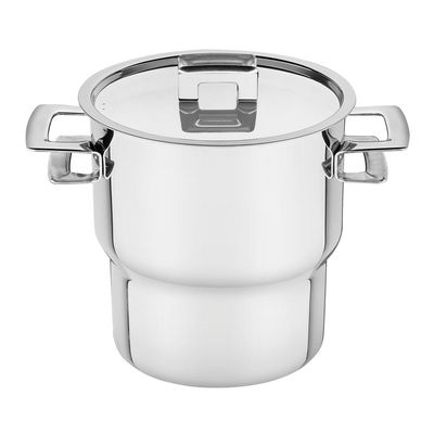 Cuscuzeira Tramontina Brava em Aço Inox com Alças e Tampa 14 cm 2,1 L