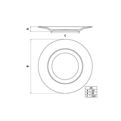 Prato Raso Mesa Canyon Porcelana Decorada 25 Cm - Tramontina