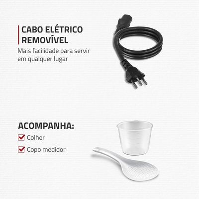 Panela de Pressão Elétrica Digital 6L, Mondial, Vermelho e Inox - PE-60-6L-RI 127V