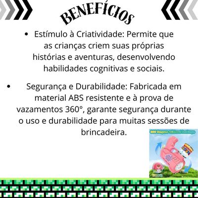 Lança Bolhas De Sabão água Brinquedo 50ml Brinquedo De Bolha Bolinhas Automático Azul