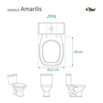 Tampa De Vaso Sanitário Decorado Amarilis Branco Para Bacia Fiori