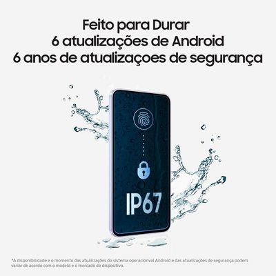 Smartphone Samsung Galaxy A56 5G Preto 128GB, 8GB RAM, Câmera Tripla até 50MP, Tela Super AMOLED 6.7", IP67, NFC, Vídeo HDR e Recursos AI