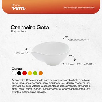 Cremeira Gota 120ml Vermelha em