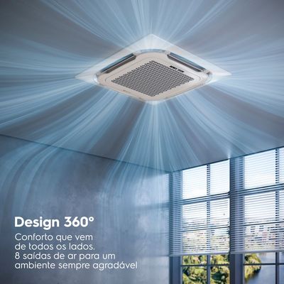 Ar-condicionado Cassete Electrolux 8 Vias Twin Inverter 48.000 BTUs Frio Efficient (KI48F/KE48F) 220V