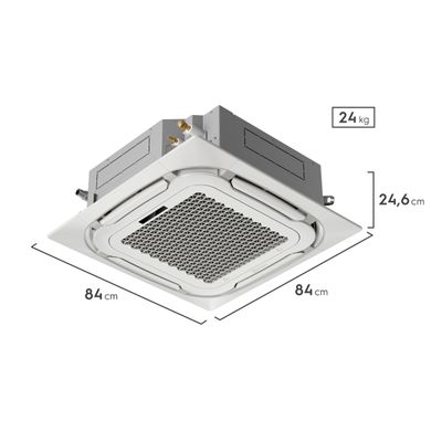 Ar-condicionado Cassete Electrolux 8 Vias Inverter 36.000 BTUs Frio Efficient (KI36F/KE36F) 220V