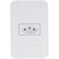 Conjunto 4x2 com 1 Tomada 2P+T 20 A 250 V Tramontina Tablet Branco
