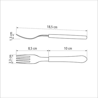 Kit Restaurante 24 Talheres Tramontina 12 Facas + 12 Garfos Cinza