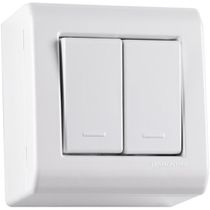 Caixa de Sobrepor com 2 Interruptores Simples 10 A 250 V Tramontina LizFlex Branca