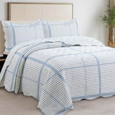 Kit Cobre Leito Colcha Magnus Solteiro 2 Peças Dupla Face Estampado Geométrico - Bolinhas - 100% Poliéster
