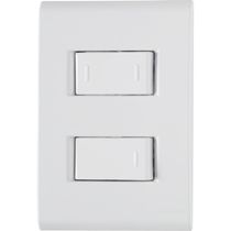 Conjunto 4x2 com 1 Interruptor Simples 10 A 250 V e 1 Interruptor Paralelo 10 A 250 V Tramontina Liz Branco