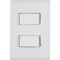 Conjunto 4x2 com 1 Interruptor Simples 10 A 250 V e 1 Interruptor Paralelo 10 A 250 V Tramontina Liz Branco