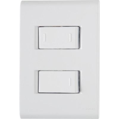 Conjunto 4x2 com 1 Interruptor Simples 10 A 250 V e 1 Interruptor Paralelo 10 A 250 V Tramontina Liz Branco