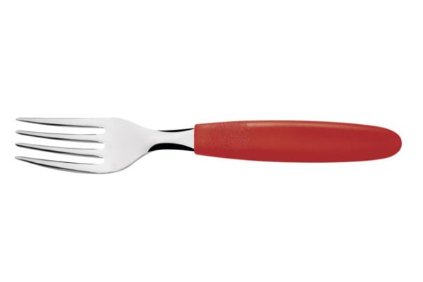 Kit 12 Garfo Mesa Tramontina Ipanema Inox Vermelho