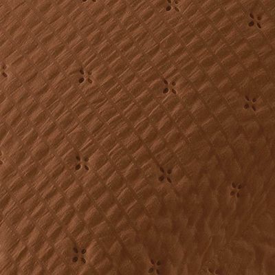 Kit Cobre Leito Colcha Craft Queen 3 Peças Percal 300 Fios Dupla Face Texturizado - Castanho