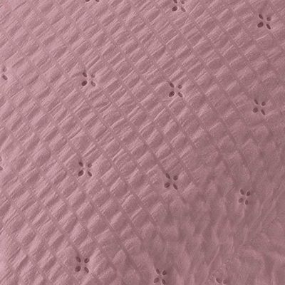 Kit Cobre Leito Colcha Craft Queen 3 Peças Percal 300 Fios Dupla Face Texturizado - Malva