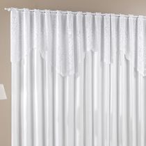 Cortina  Nicole 2 Metros Branca Tecido Microfibra Com Renda Floral Sala Quarto