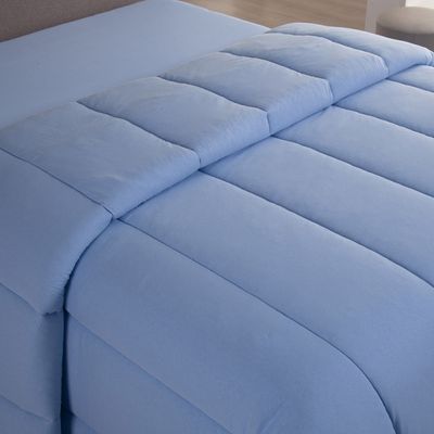 Edredom Minimal King Super Macio Malha 100% Algodão 01 Peça - Azul