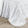 Kit Cobre Leito Colcha Sofist Queen 3 Peças MicroPercal 300 Fios Detalhado Bolinhas - Branco