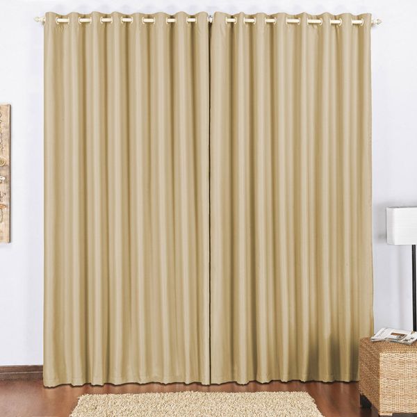 Cortina Blackout 4,00m x 2,80m Avelã Tecido Blackout Corta Luz Sala ou Quarto
