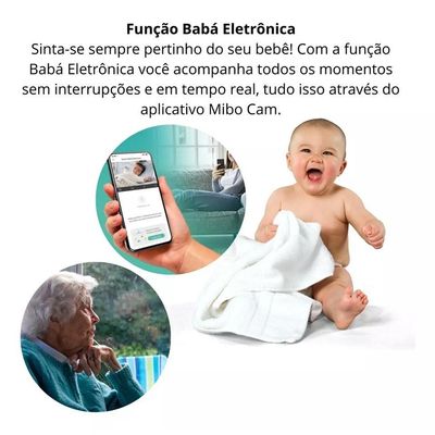 Câmera De Vídeo Wi-Fi Full HD Im4 C Branco Intelbras 110V/220V + Sd 128gb Ultra