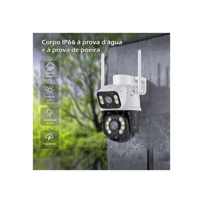 Kit 3 Câmera Importada Wi-fi Smart  Lente Dupla Externa