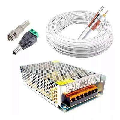 Kit Dvr 4 Canais Hilook 104g-k1 Full Hd + Cabo + fonte + Conectores para 4 Câmeras C/Hd 500GB