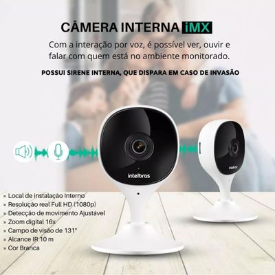 Kit 3 Câmera De Segurança Wifi Imx Intelbras + Cartão 64gb