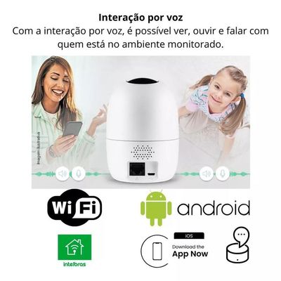 Kit 4 Câmera Ip 360 Full Hd Im4 Mibo Intelbras + Sd 128gb Ultra