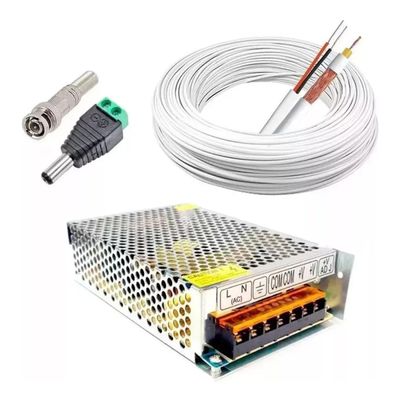 Kit Cftv Dvr Intelbras 4ch Mhdx Cabo E Conectores c/Hd