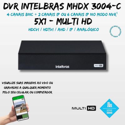 Dvr Mhdx 3004c 1080p Full Hd 4 Canais 5x1 Intelbras