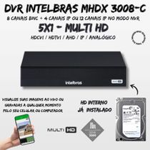 Dvr Multi Hd Intelbras 8ch Mhdx 3008-C C/HD 4tb