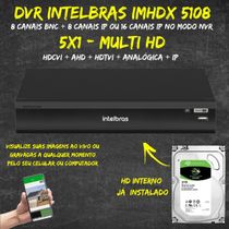Dvr 8ch Intelbras Imhdx 5108 Multi Hd 4k c/Hd 3TB