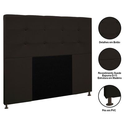 Cabeceira Cama Box Casal Queen 160cm Safira Marrom