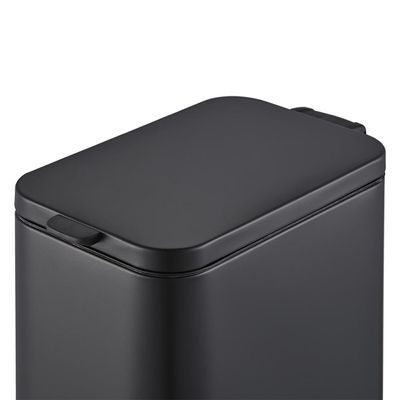 Lixeira Brinox Frame 5L Retangular com Pedal Balde Removível Preto