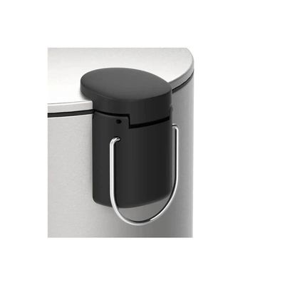 Lixeira Inox Brinox Spin 12L com Pedal Fechamento Suave Balde Removível