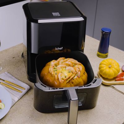 Fritadeira Elétrica Airfryer Ichef Smart Vision 6L e Panelas First Saute Grand 24cm e Sauté Petit 20cm 127V