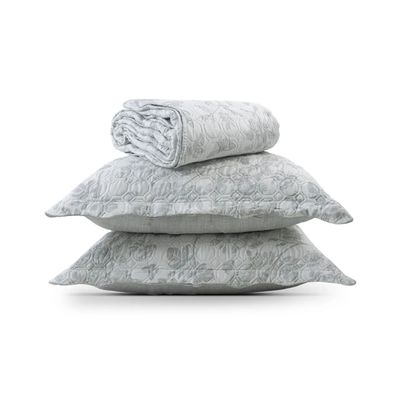 Kit Cobre Leito Matelassê Solteiro Appel Cinza UN / Cinza