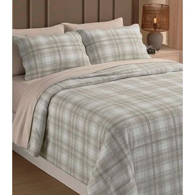 Kit Cobre Leito Matelassê Casal Appel Bege UN / Bege