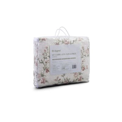 Kit Cobre Leito Matelassê Queen Appel Rosa UN / Rosa